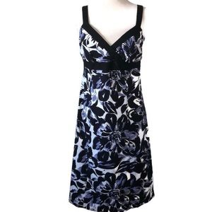 Madison Leigh Black/Purple/White Floral Sundress